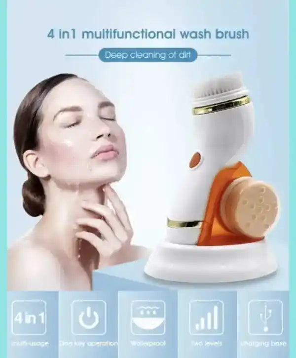 Cnaier 4-in-1 Electric Facial Cleansing Brush & Massager