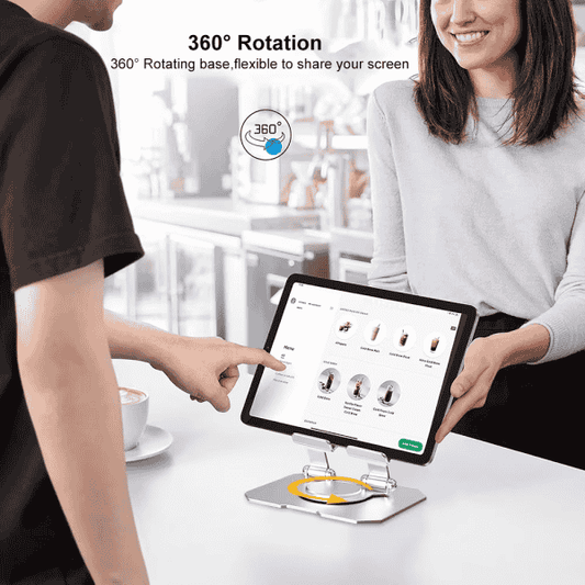 360° Rotating Stainless Steel Tablet & Mobile Stand